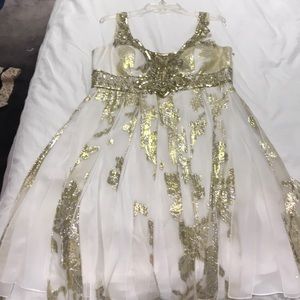 Gorgeous white and gold dress